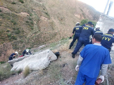 «Қамчиқ»да «Нексия» йўловчиси пастликка тушиб кетди