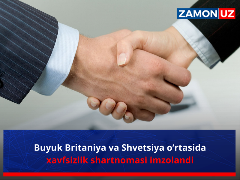 Buyuk Britaniya va Shvetsiya o‘rtasida xavfsizlik shartnomasi imzolandi