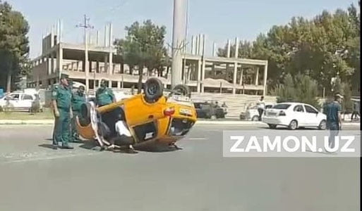 Сурхондарёда ЙТҲ оқибатида “Matiz” ағдарилиб кетди