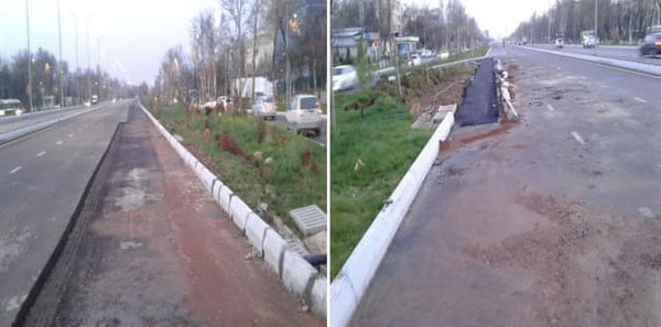 Аҳмад Дониш кўчасидаги йўлнинг чўкиш ҳолати юзасидан жиноят иши қўзғатилди