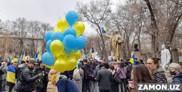 Қозоғистонда Украинани қўллаб-қувватлаш митинги бўлиб ўтди