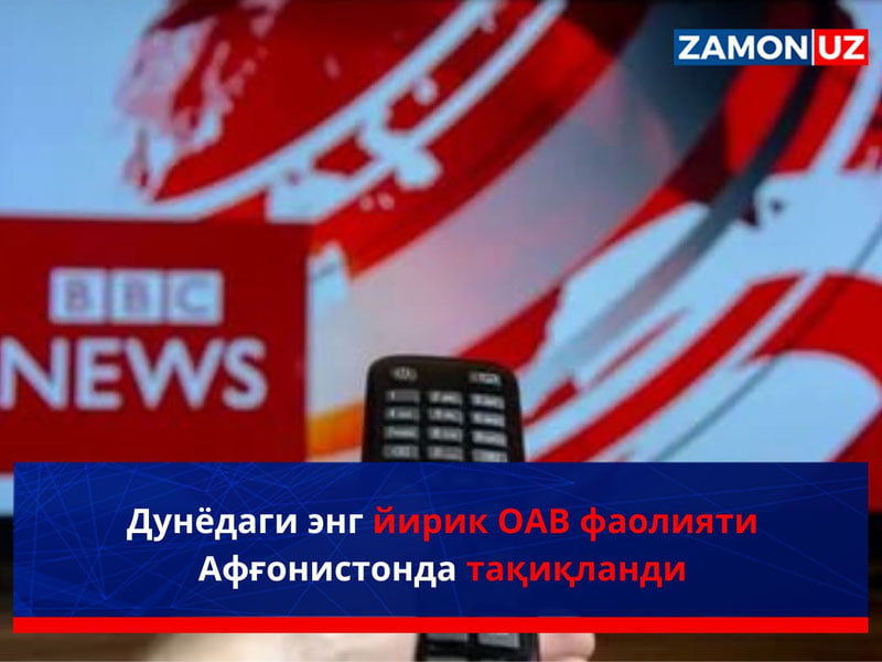 Дунёдаги энг йирик ОАВ фаолияти Афғонистонда тақиқланди