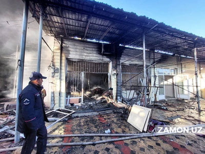 Самарқандда навбатдаги ёнғин: кийим дўкони ёнди