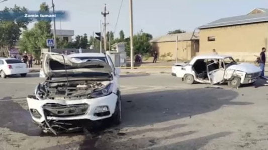 Зоминда «ВАЗ-2107» ва Tracker автомобили тўқнашди