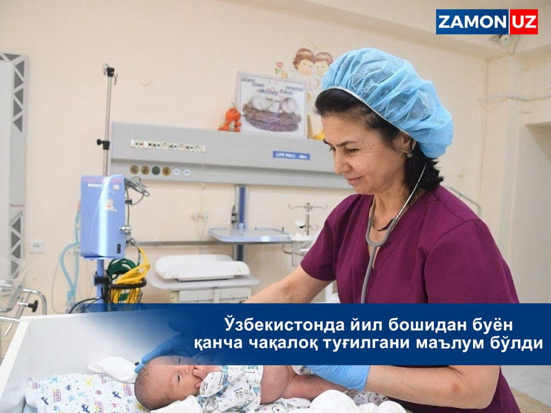 O‘zbekistonda yil boshidan buyon qancha chaqaloq tug‘ilgani maʼlum bo‘ldi