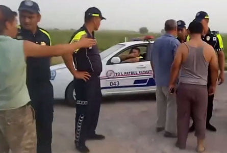 Сурхондарёда ЙПХ инспекторлари тарвуз ўғирлагани айтилди — видео