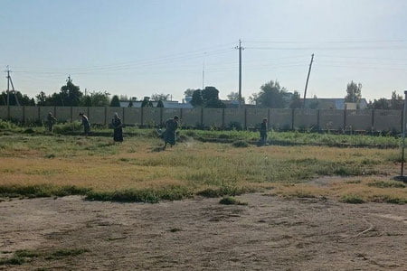 Xorazmda direktor o‘qituvchilarga maktabni tozalattirdi