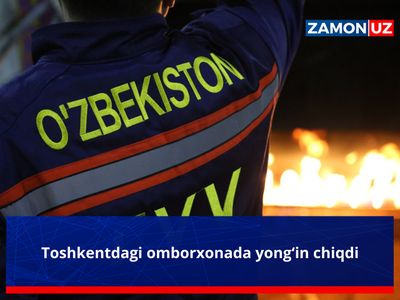 Тошкентда омборхона ёниб кетди