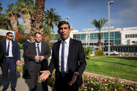 Риши Сунак Исроилга келди