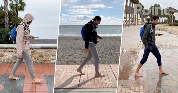 Sitsiliyalik erkak 6 oy yalangoyoq yurib, dunyo rekordini o‘rnatdi