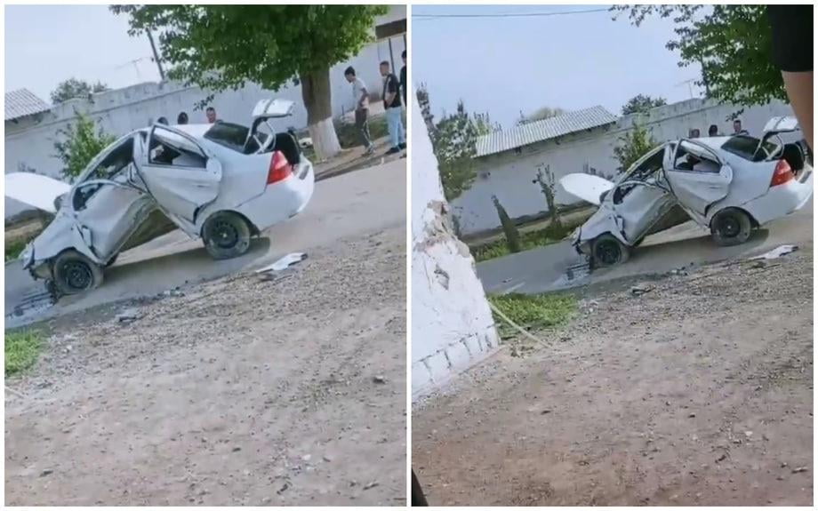 Бухорода “Nexia-3” икки букланиб қолди — видео