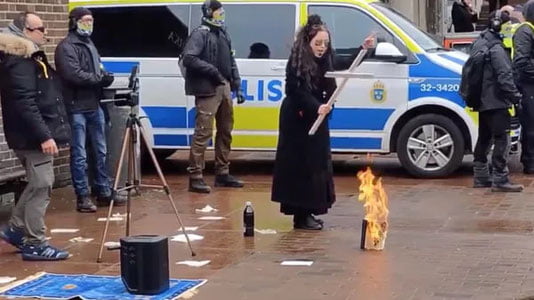 Shvetsiyada Qurʼon yoqib yuborildi