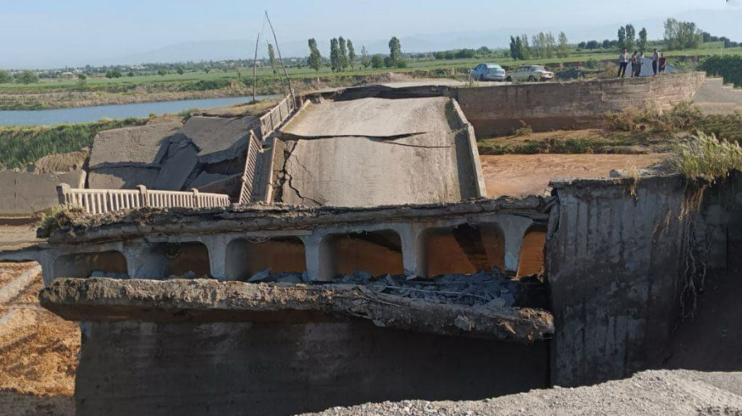 Қашқадарёда кучли сел кўприкни оқизиб кетди