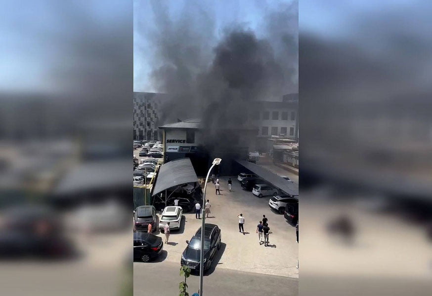 Тошкентдаги автосервисда ёнғин чиқди