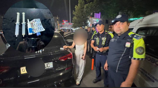 Тошкентда 25 ёшли қиз ёнидан наркотик модда топилди