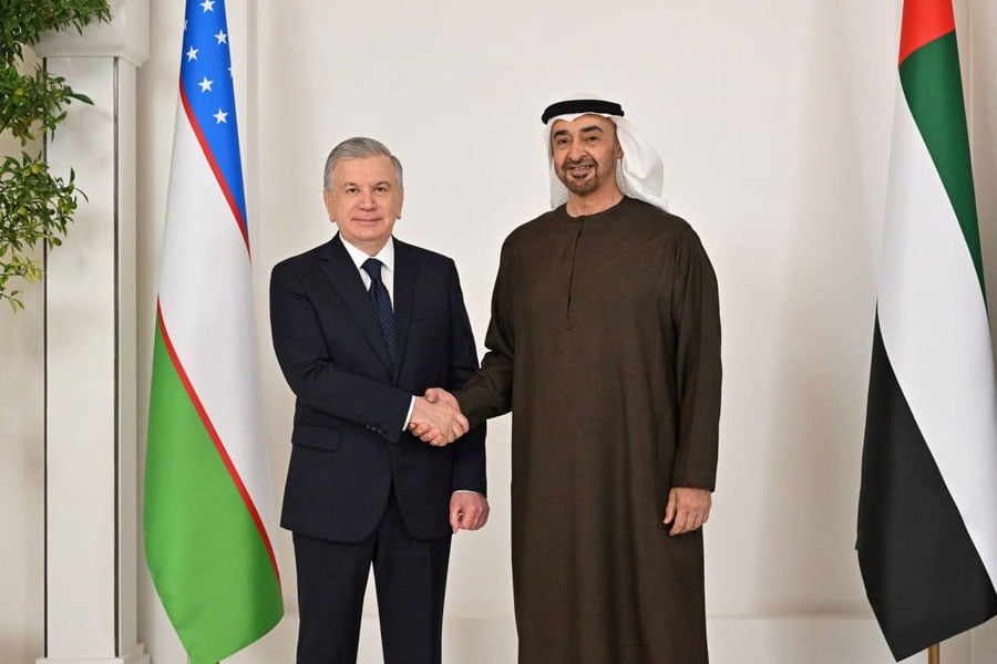 Shavkat Mirziyoyev BAA rahbari bilan uchrashdi