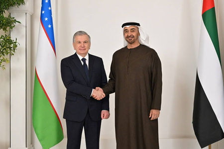 Shavkat Mirziyoyev BAA rahbari bilan uchrashdi