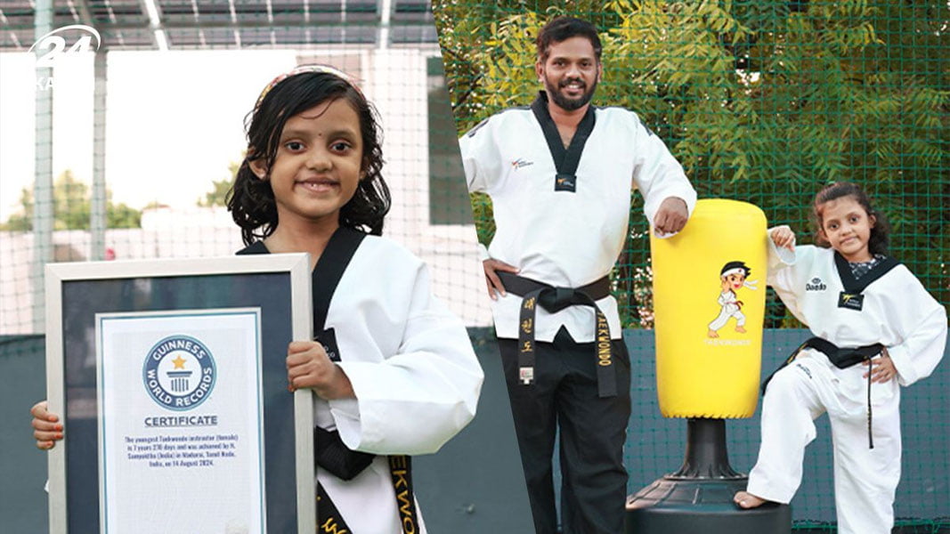 Yetti yoshli qiz eng yosh taekvondo murabbiyi bo‘ldi