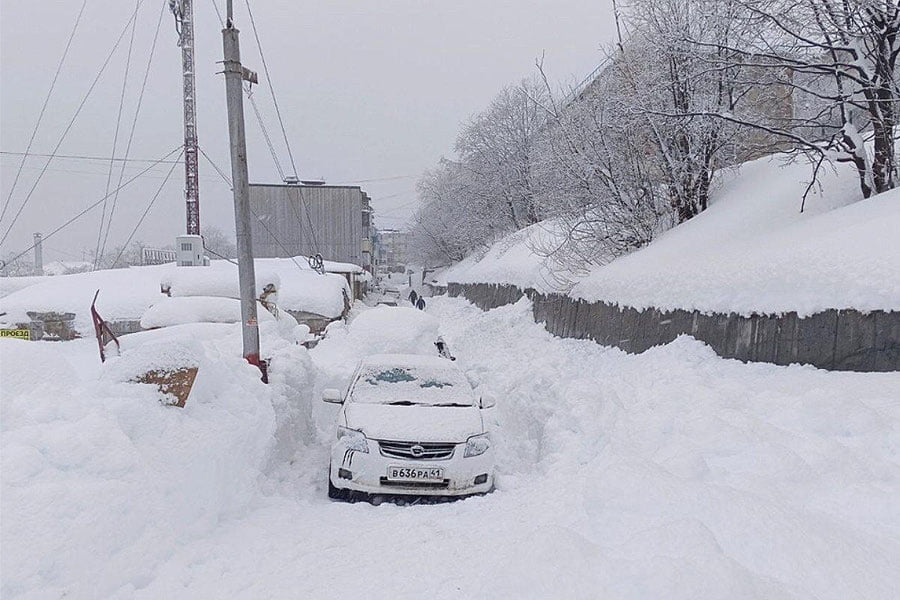 Kamchatkada rekord darajada qor yog‘di