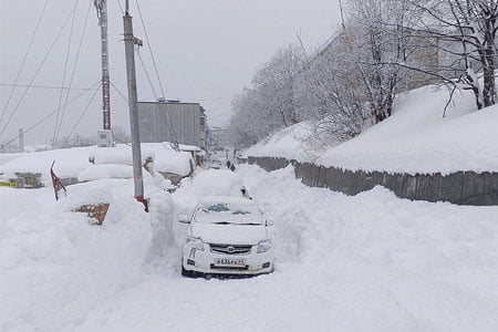Kamchatkada rekord darajada qor yog‘di