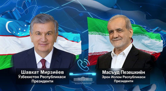 Shavkat Mirziyoyev Eron rahbari bilan telefonlashdi