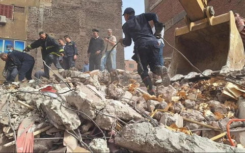 Misrda ko'p qavatli bino qulab tushdi