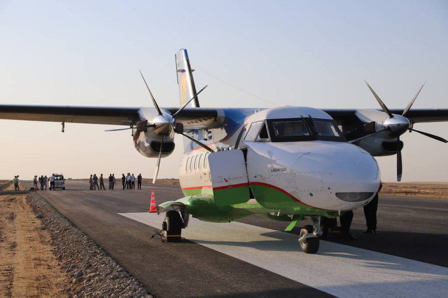 Арнасойдаги янги аэропортга илк синов парвози амалга оширилди