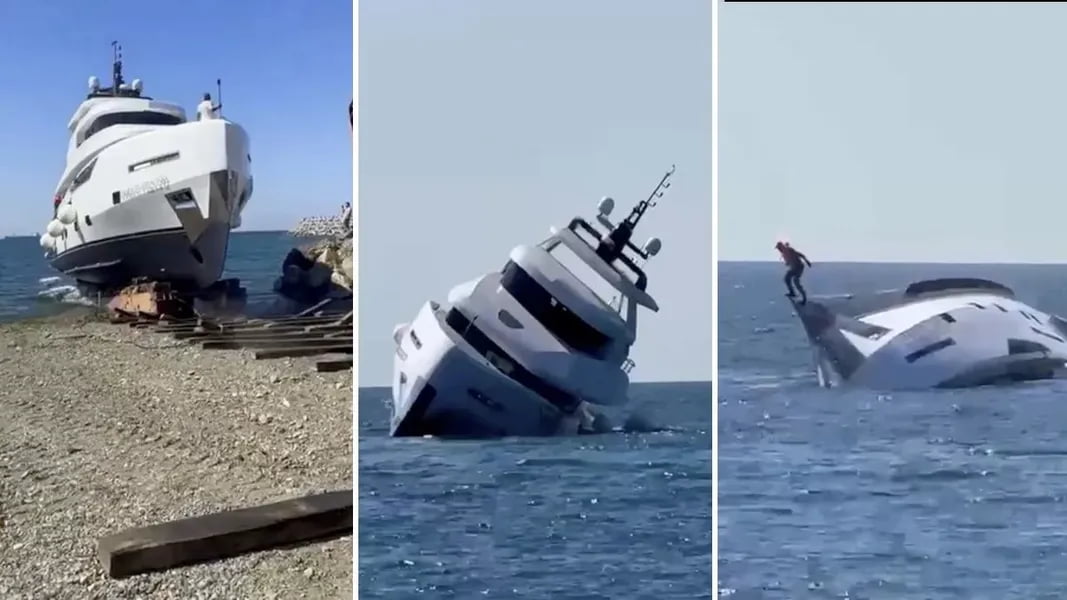 1 mln dollarlik yaxta suvga tushirilganidan 15 daqiqa o‘tib cho‘kib ketdi