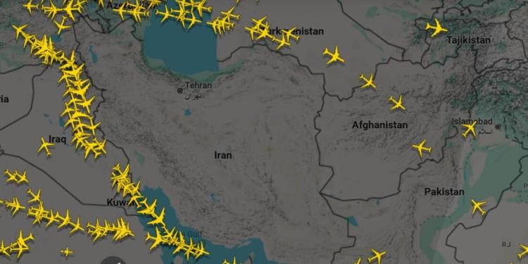 Эрон ҳаво ҳудуди ёпилиши сабаб бир нечта авиарейслар ортга қайтди