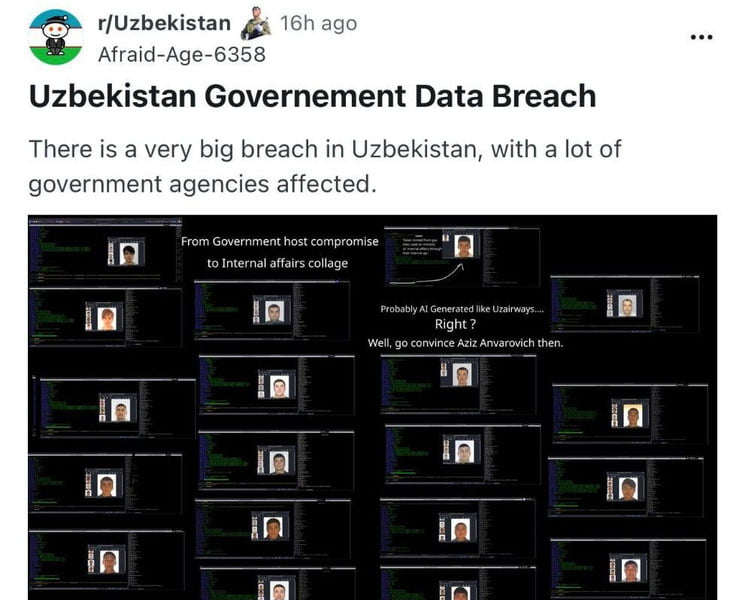 “Ruxsatsiz kirish imkoniyati mavjud emas” - 15 mln o‘zbekistonlikning maʼlumotlari tarqalib ketgani bo‘yicha munosabat bildirildi