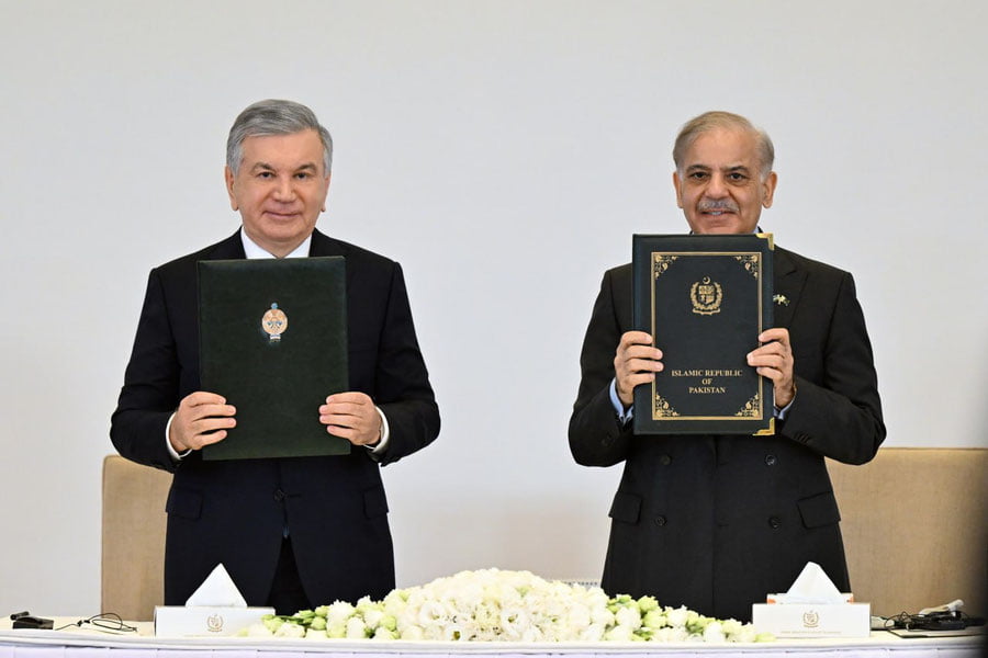 Oʻzbekiston va Pokiston o'rtasida savdo hajmini 2 milliard dollarga oshirish bo‘yicha bayonnoma imzolandi