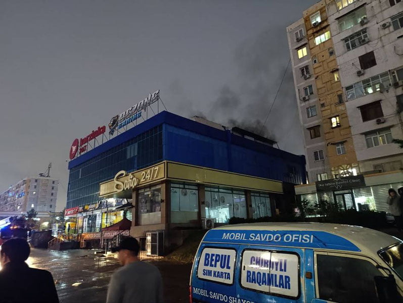 Toshkentdagi savdo majmuasida yong‘in sodir bo‘ldi