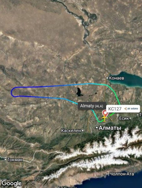 Olmaotadan Toshkentga uchgan samolyot texnik sababga ko‘ra ortga qaytdi