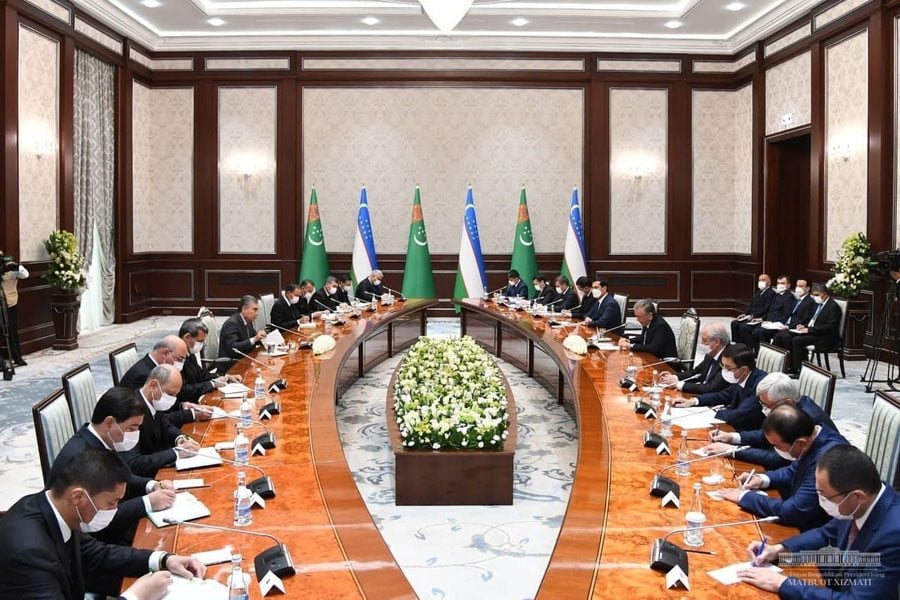 Ўзбекистон ва Туркманистон ўртасида 23 та ҳужжат имзоланди