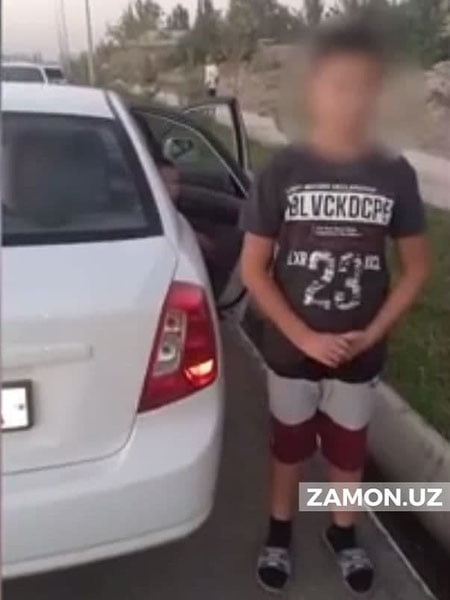 "Ўзимизни кўчаларда бир йилдан буён автомобиль бошқараман" — Жиззахда 13 ёшли бола "Lacetti" бошқариб кетаётгани аниқланди
