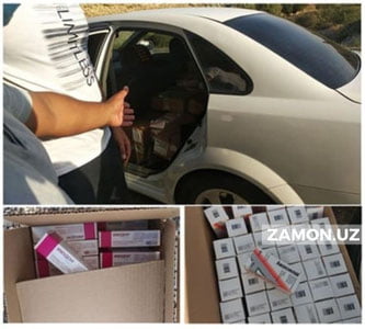 Наманганда "Lacetti"дан ҳужжатсиз 80 миллион сўмлик дори-дармон топилди