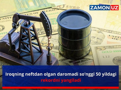 Ироқнинг нефтдан олган даромади сўнгги 50 йилдаги рекордни янгилади