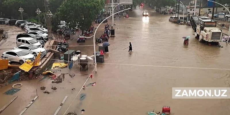 Xitoyda suv toshqinlari oqibatida 15 kishi halok bo‘ldi
