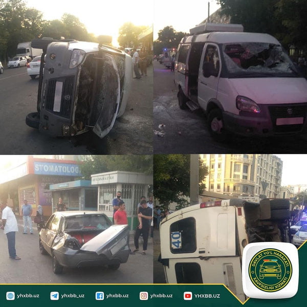 Тошкентда «Газель» ва «Nexia» тўқнашиб кетди