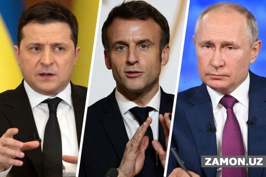 Макрон аввал Путинга, кейин Зеленскийга қўнғирoқ қилди