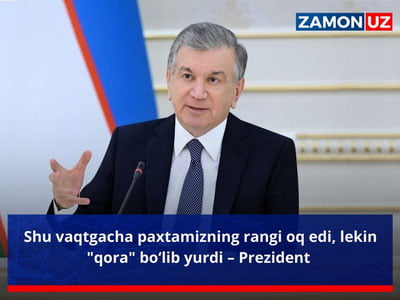 Шу вақтгача пахтамизнинг ранги оқ эди, лекин “қора” бўлиб юрди – Президент