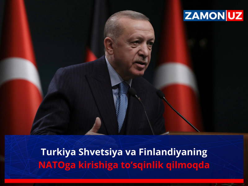 Туркия Швеция ва Финляндиянинг НАТОга киришига тўсқинлик қилмоқда