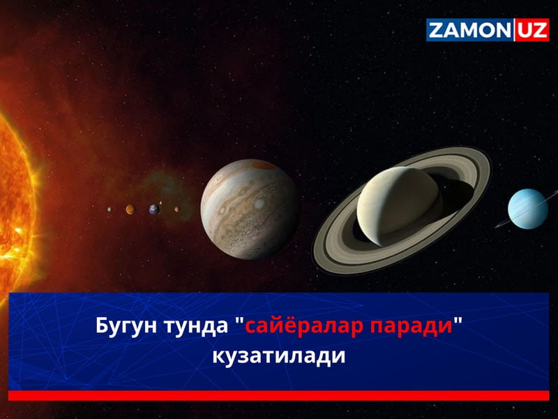 Бугун тунда "сайёралар паради" кузатилади