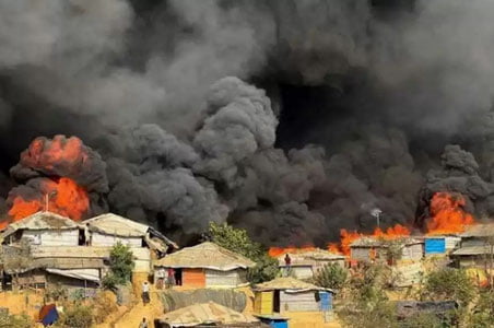 Бангладешдаги қочқинлар лагери ёниб кетди