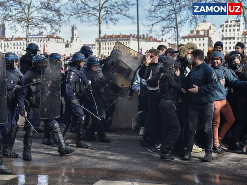 Fransiyada pensiya islohotiga qarshi namoyishlarda 201 kishi hibsga olindi