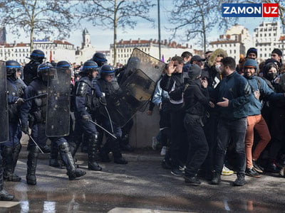 Fransiyada pensiya islohotiga qarshi namoyishlarda 201 kishi hibsga olindi