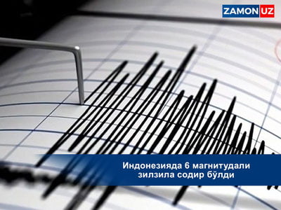 Индонезияда 6 магнитудали зилзила содир бўлди