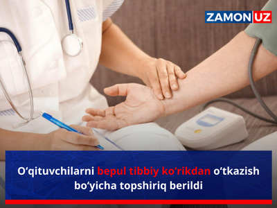 O‘qituvchilarni bepul tibbiy ko‘rikdan o‘tkazish bo‘yicha topshiriq berildi