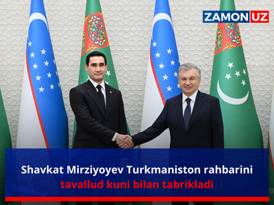 Shavkat Mirziyoyev Turkmaniston rahbarini tavallud kuni bilan tabrikladi