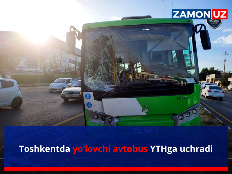 Тошкентда йўловчи автобус ЙТҲга учради